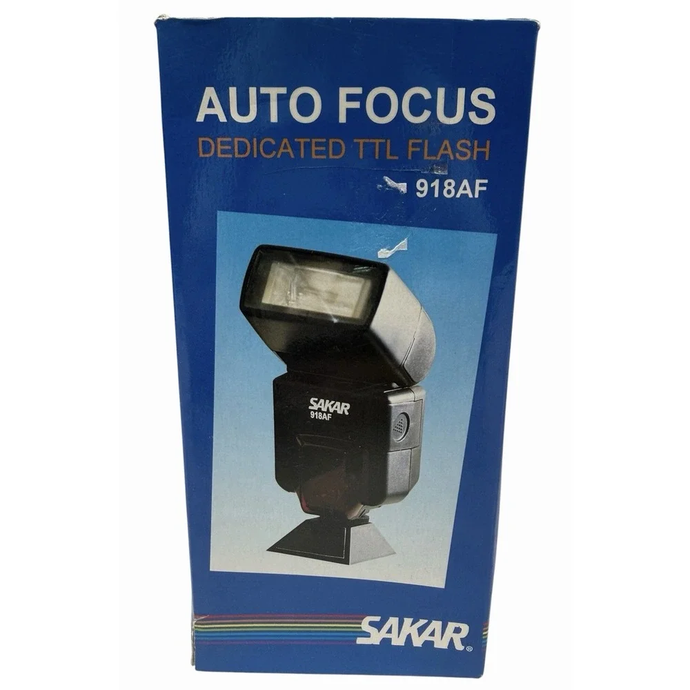 Sakar 918AF/EOS Auto Focus TTL Flash for Canon EOS w/ Box & Manual Tested